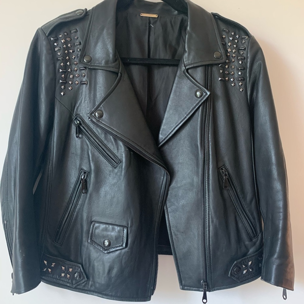 ⚡️SOLD!!!⚡️ REBECCA MINKOFF Studded Wes Moto Leather Jacket